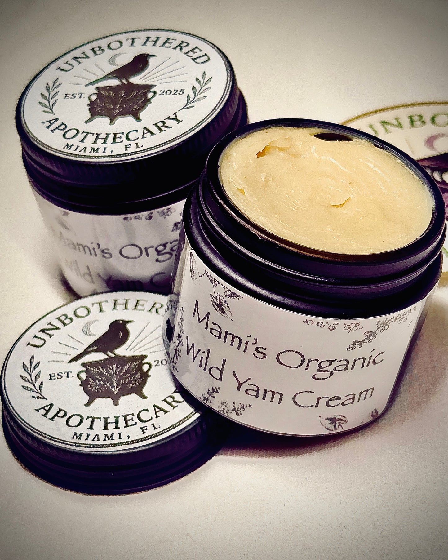 Mami's Wild Yam & Chaste Berry Daily Cream 100% Organic 2oz Glass Jar