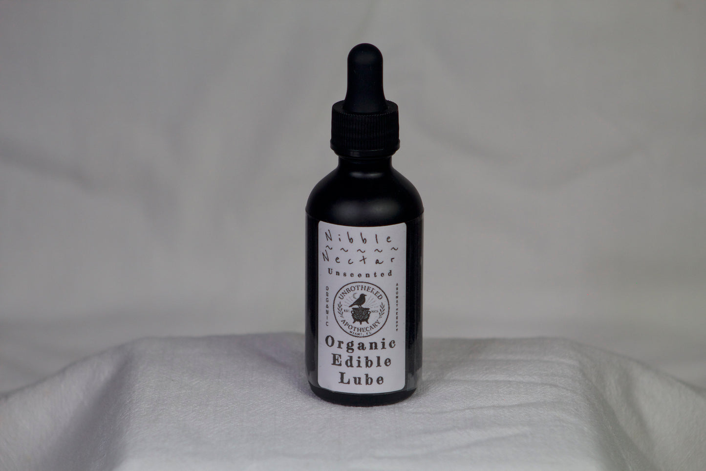 Nibble Nectar Kissable, Lickable, Edible Lube I 100% Organic I All-Natural I 2oz Glass Bottle