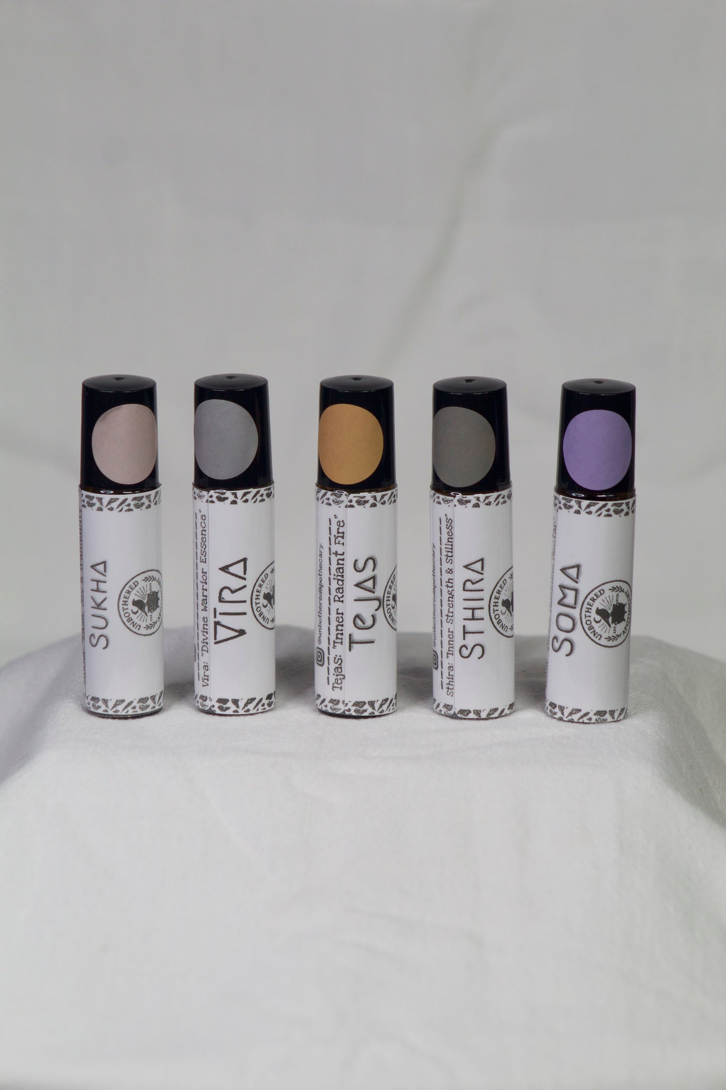 Aromatherapy Roll-Ons for Yoga, Breathwork, & Mediation 100% Organic I 10ml Roll-Ons I 5 Blends