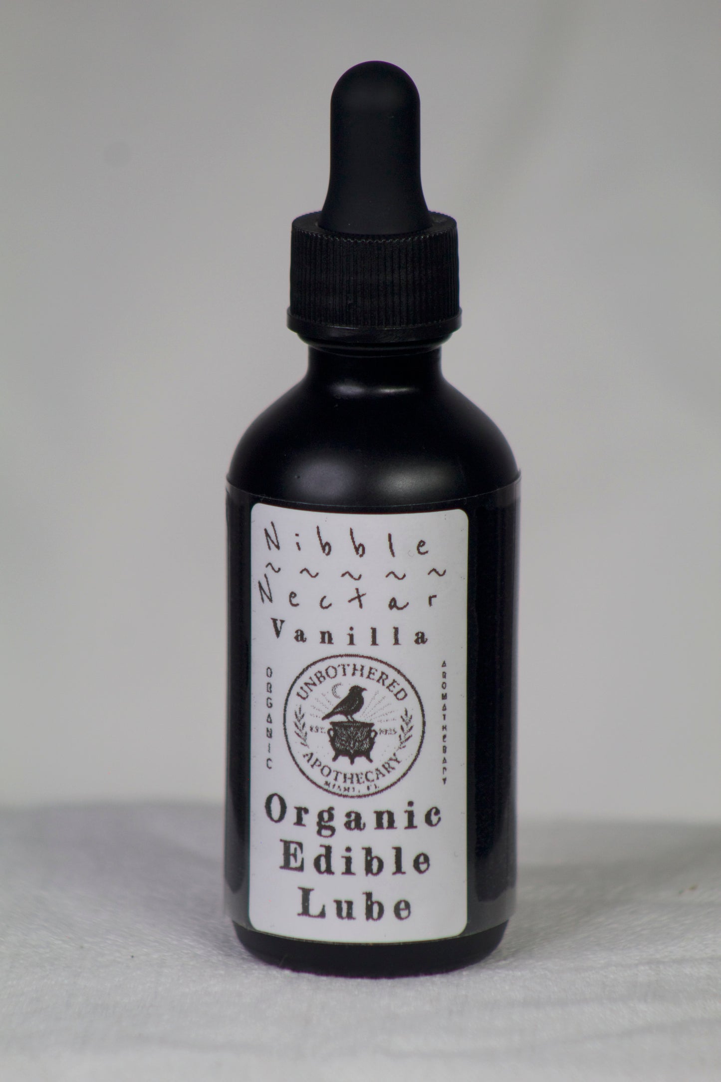 Nibble Nectar Kissable, Lickable, Edible Lube I 100% Organic I All-Natural I 2oz Glass Bottle