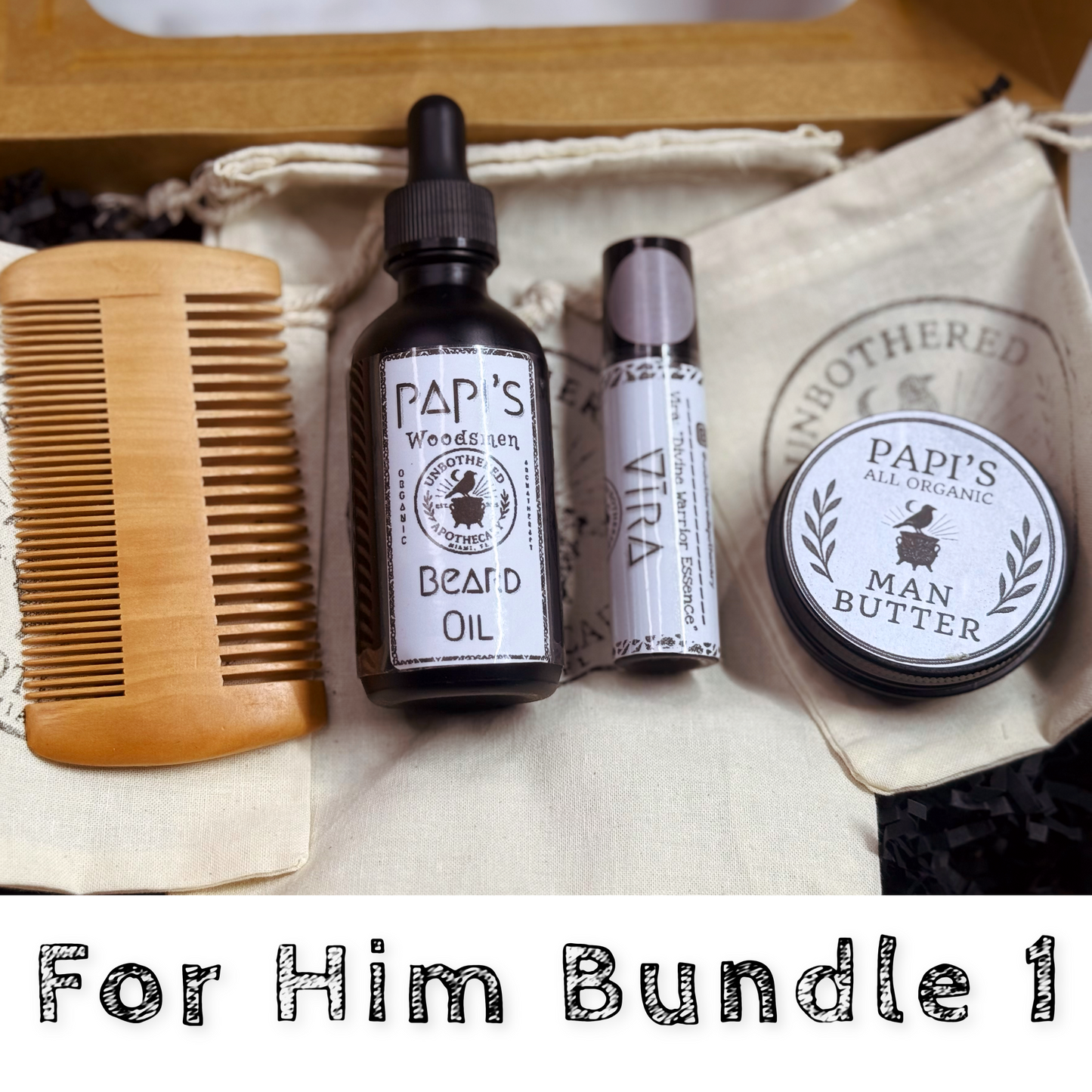For Him Bundles | Beard, Body & Balance Gift Set – Organic Grooming + Aromatherapy Gift
