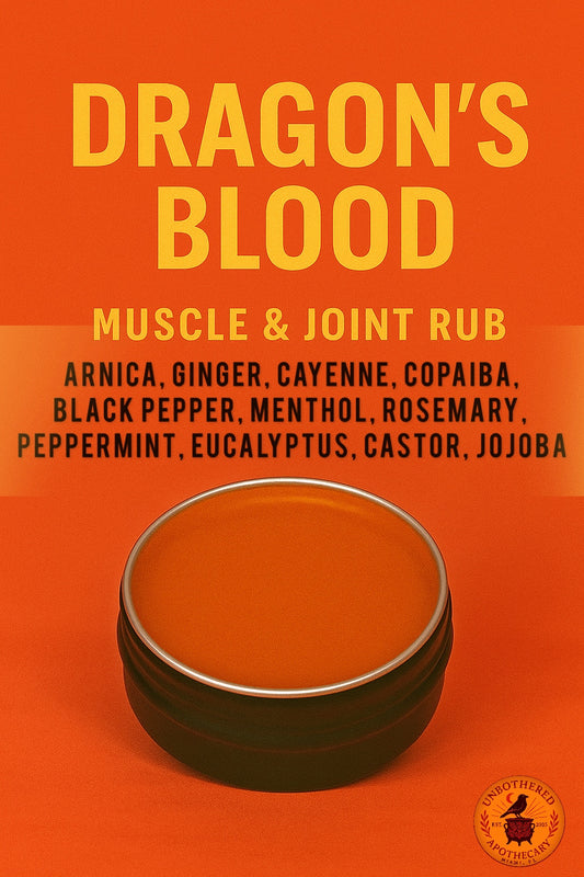 Dragon's Blood Muscle & Joint Rub 1oz Tin I Arnica, Ginger, Cayenne Menthol