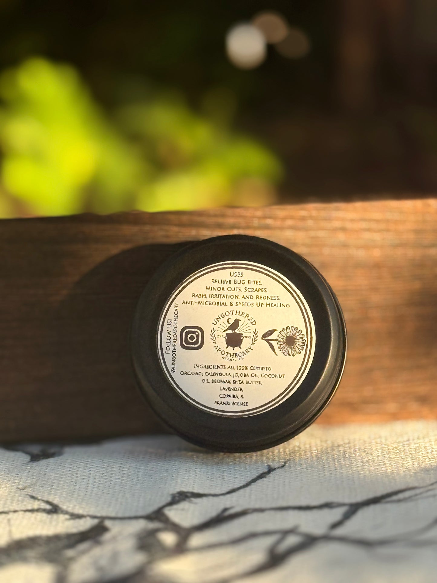 Sana Sana Calendula Healing Salve I 1oz Tin I First-Aid I Cuts, Scrapes, Rashes, Redness I 100% Organic