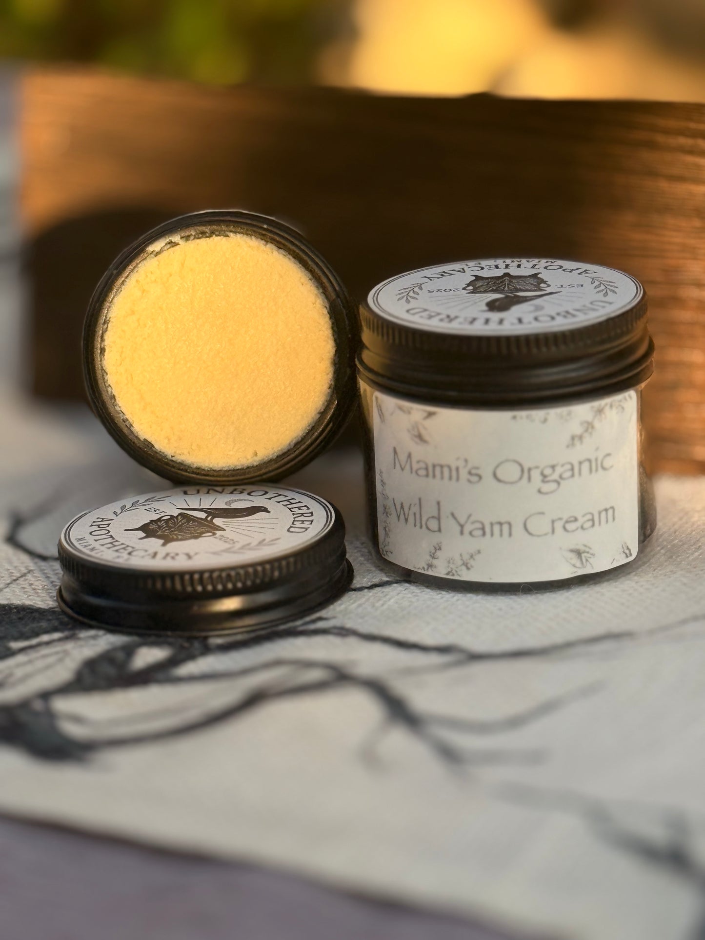 Mami's Wild Yam & Chaste Berry Daily Cream 100% Organic 2oz Glass Jar